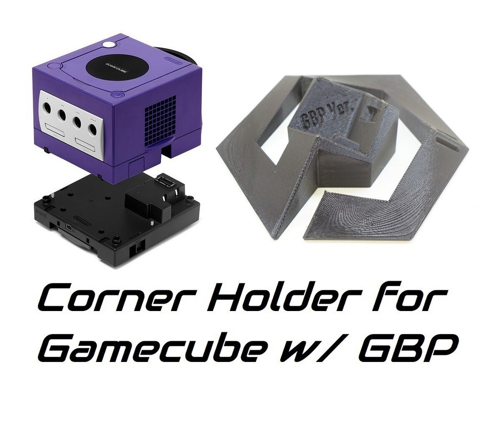 Console Display Corner Stand Dock System Holder for Nintendo Gamecube w/ GBP