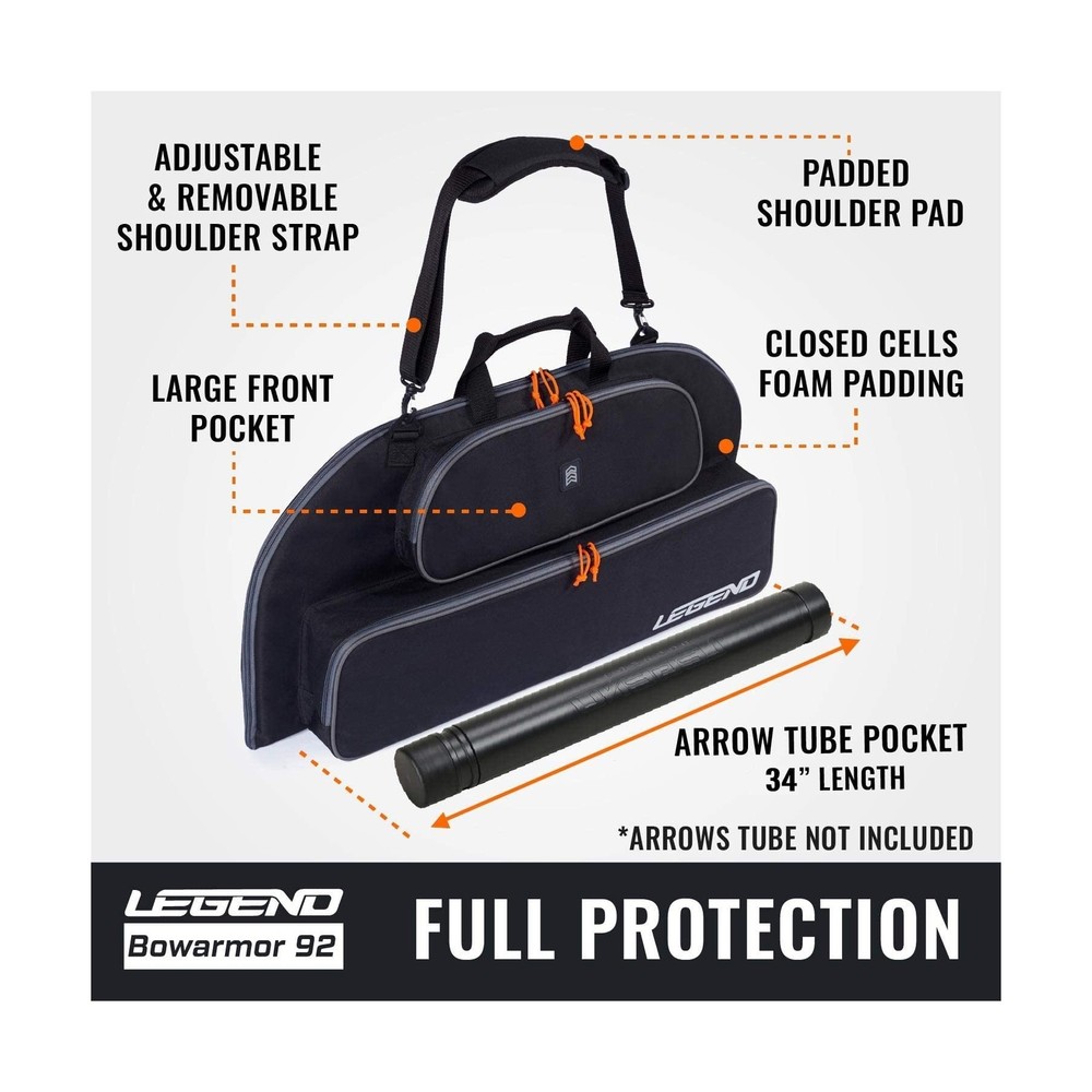 Legend Bowarmor 92 Soft Compound Bow Case - Carry Your Archery Accessories - ...