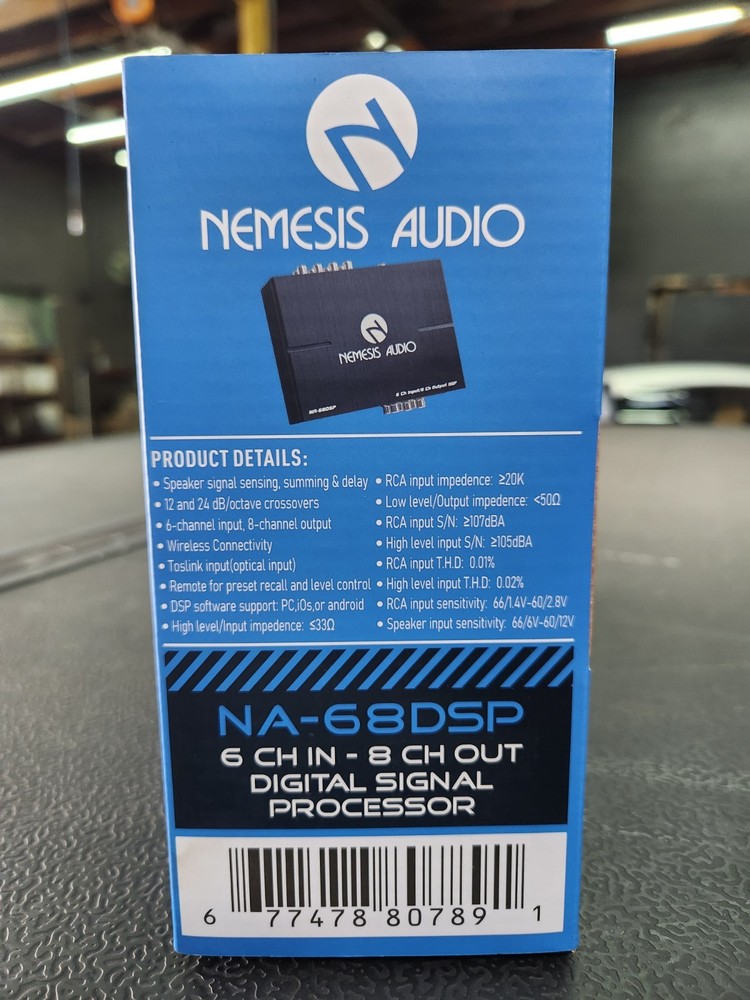 Nemesis Audio NA-DSP68 Digital Signal Processor EQ Crossover DSP 8 Channel out