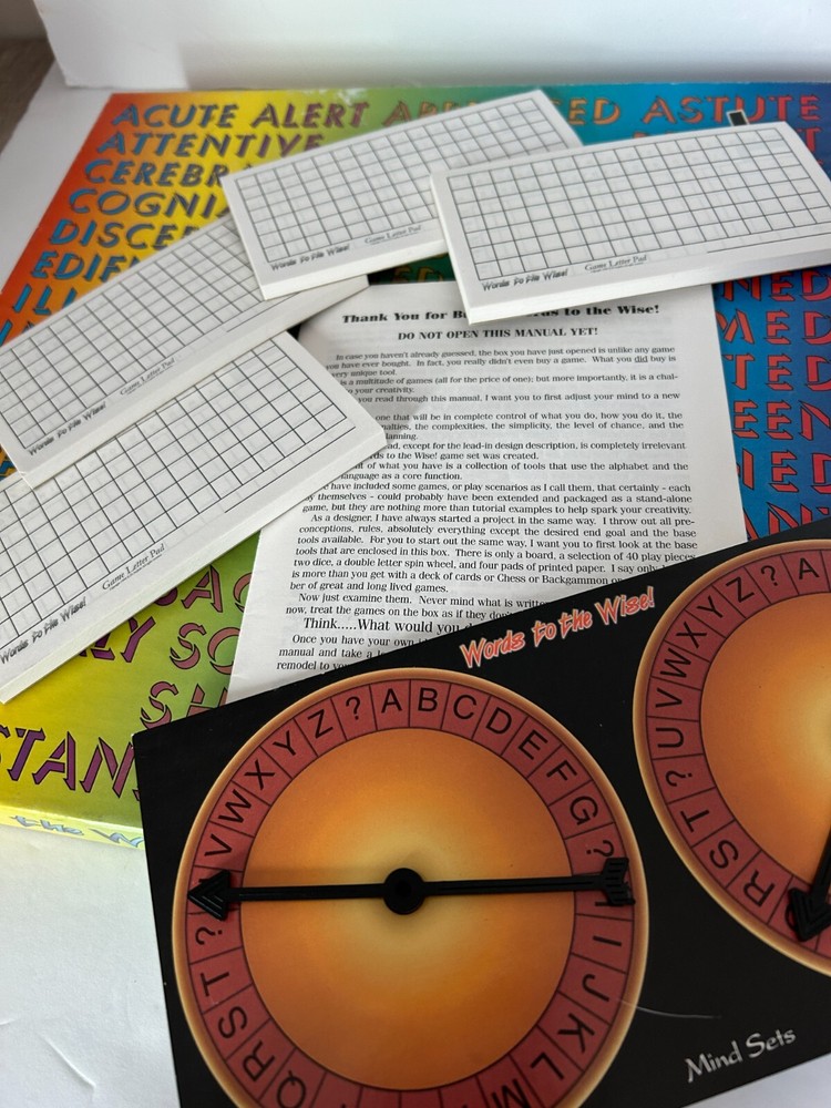 Words to the Wise Alphabet Thinking Learning Game Homeschool Classroom Mind Sets
