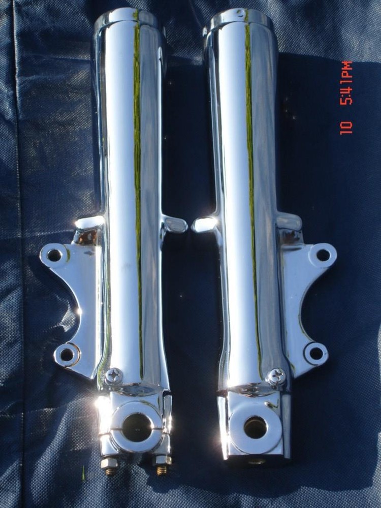 HARLEY CHROME TOURING Ultra Electra Glide LOWER FORK LEGS 84-99 Exchange Program