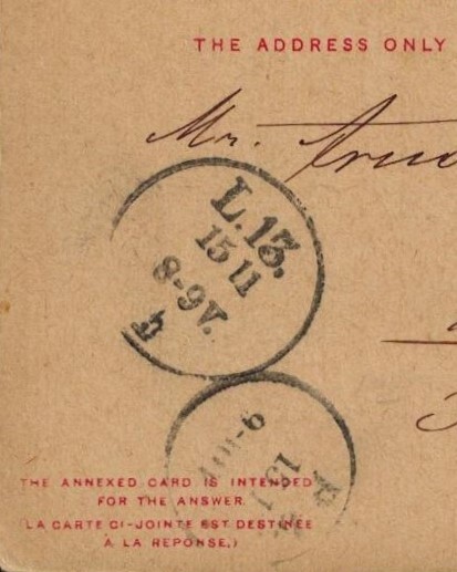 Montserrat 1895 1d Red Reply Postcard w/Reply Still Attached