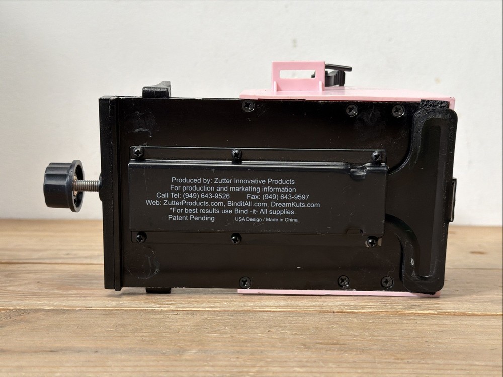 Zutter Bind It All V2.0 Pink Scrapbooking Spiral Binding Machine Used