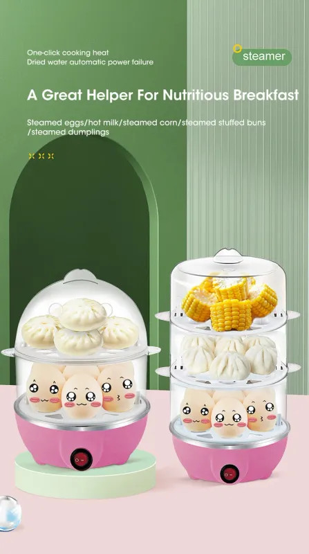 Egg Cooker Automatic Power Off Home 7 Eggs Multi-Functional Steamed Egg Custard