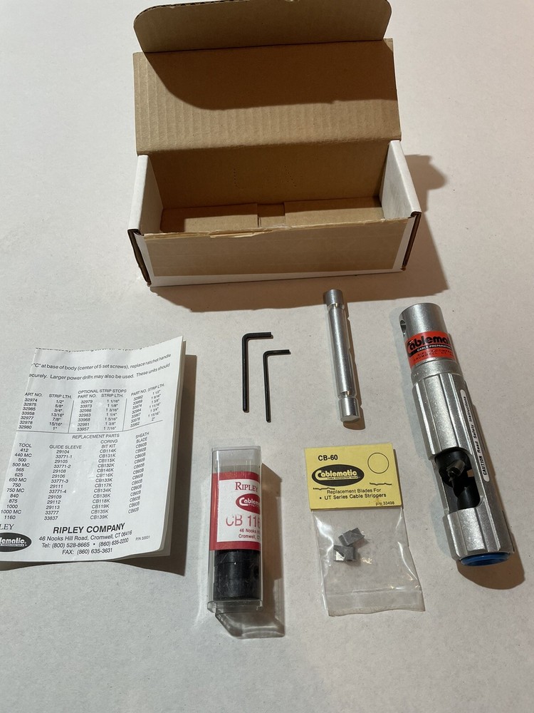 New Ripley Cablematic CST 625 Coring Tool with additional accessories