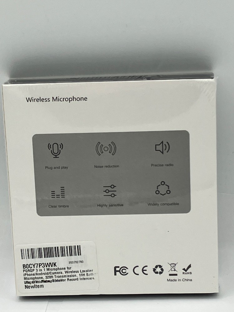 Wireless Lavalier Microphone 3 In 1 For iPhone/Android/Camera