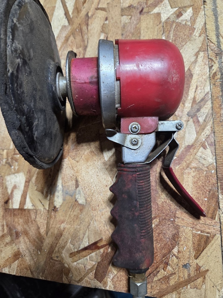 Red Black Pneumatic Orbital Sander