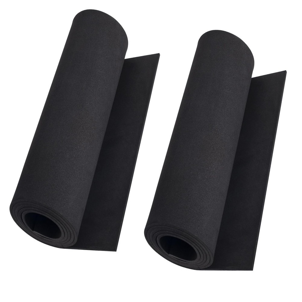2-Pack Black Eva Foam Sheets roll, Premium eva Thickness-3mm, 2PCS:Black