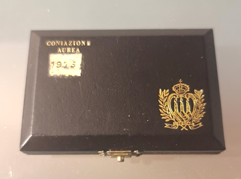 San Marino Third Mint Gold Shields 1976 BOX ONLY