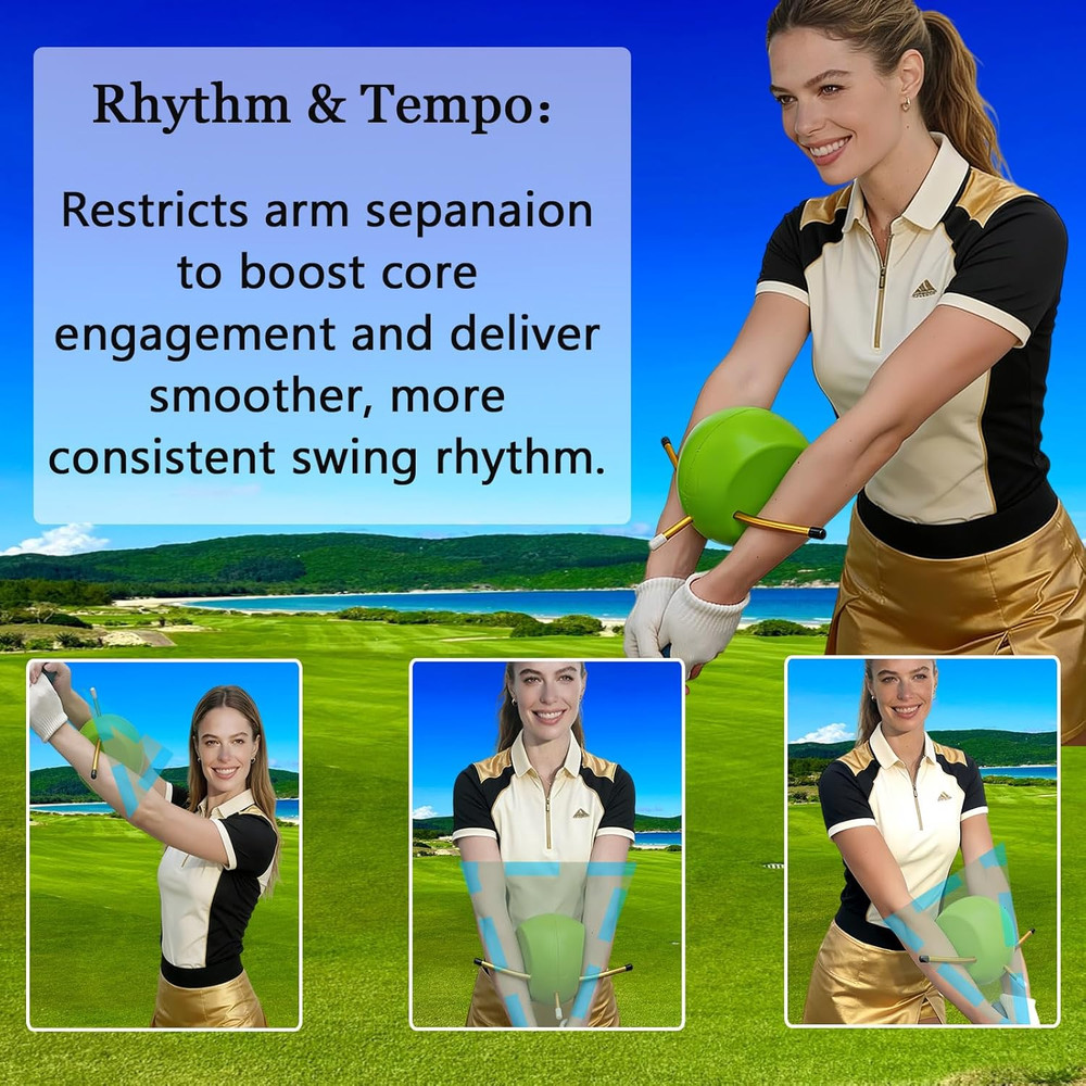Golf Swing Training Aid - the Connector Golf Training Aid,Enhance Coordination &