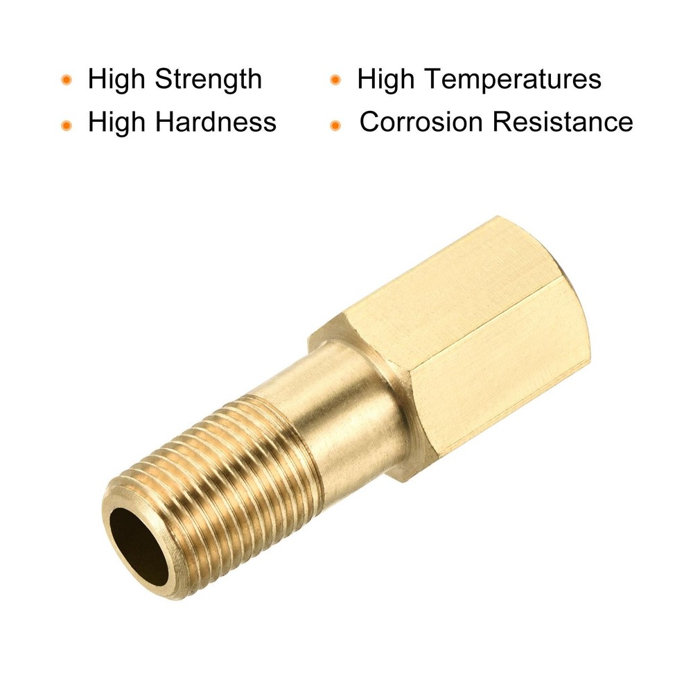 Brass Pipe Fitting G1/8 Adapter 35mm Extension Connector Hex Coupling 2 Pack