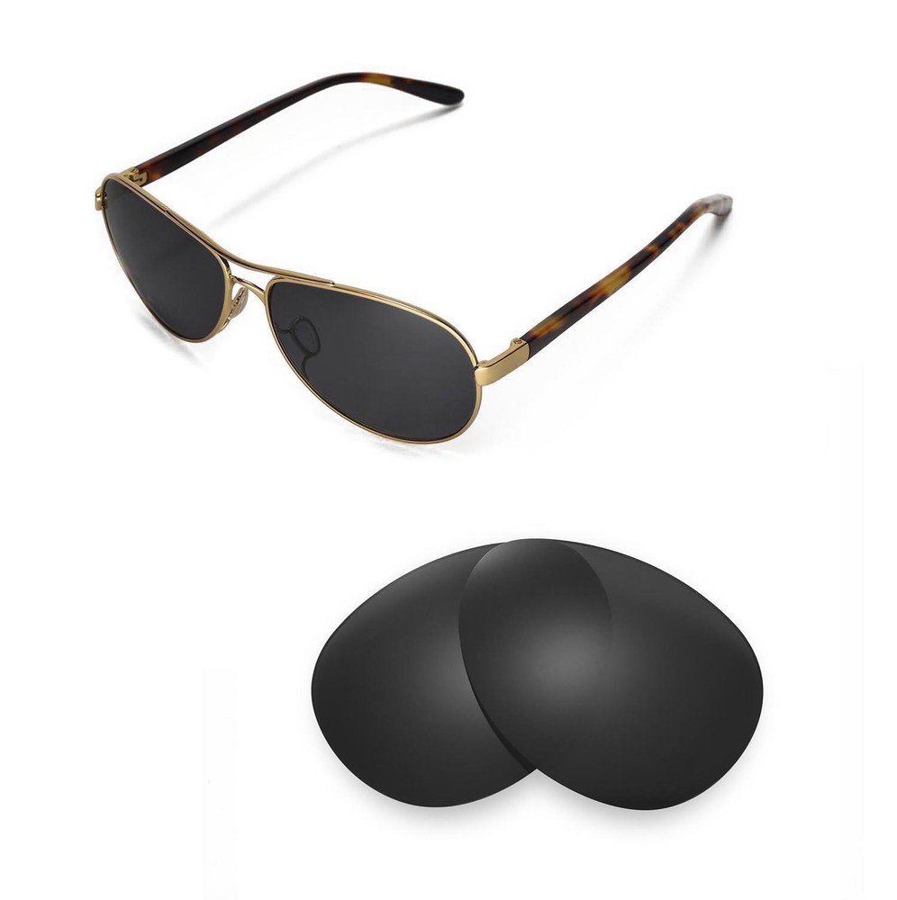Walleva Black Polarized Replacement Lenses For Oakley Feedback Sunglasses