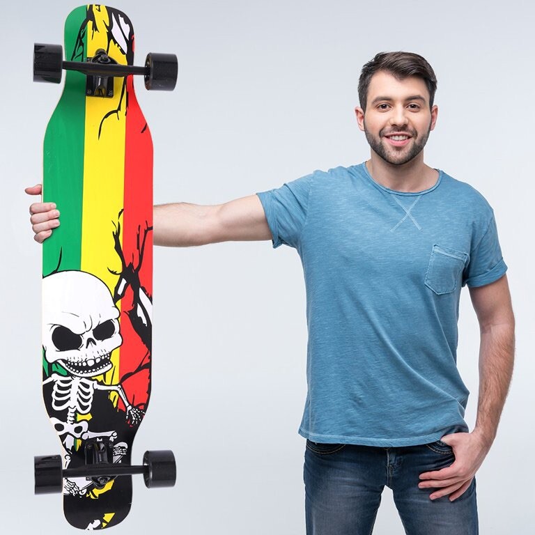 Tangnade 42 Inch Maple Longboard Skateboard Drop Through Complete Cruiser