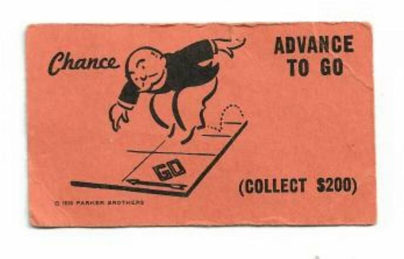 MONOPOLY  CHANCE  ADVANCE TO GO