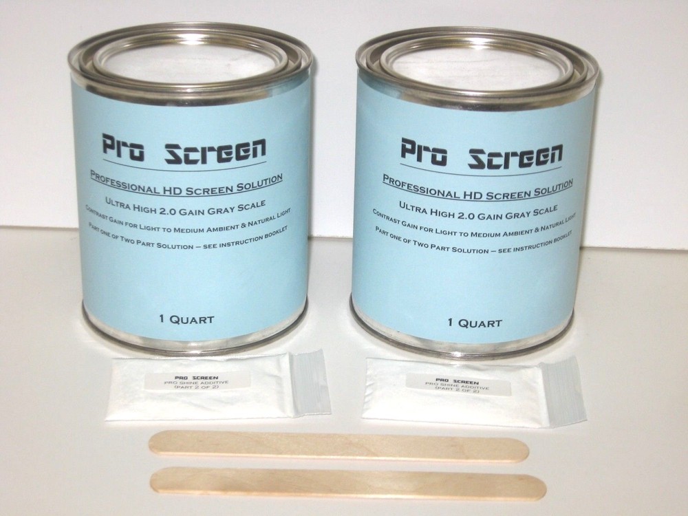 2 QUART CAN HD PROJECTOR / PROJECTION SCREEN PAINT SOLUTION -Half Gallon HD