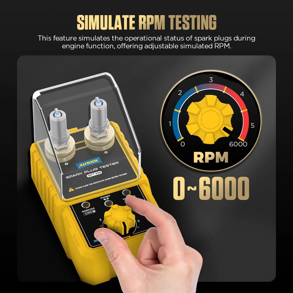 Car Spark Plug Tester adjustable height dual hole detector ignition pluganalyzer
