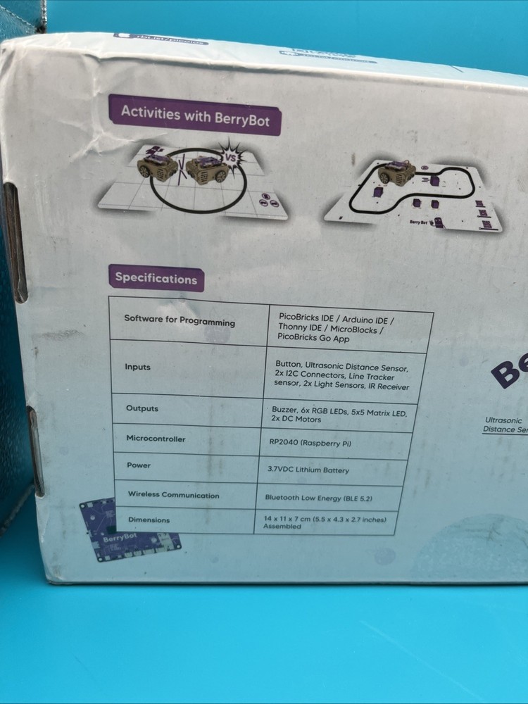 BerryBot Programmable Robot Powered By Raspberry Pi *DAMAGED BOX NEW*