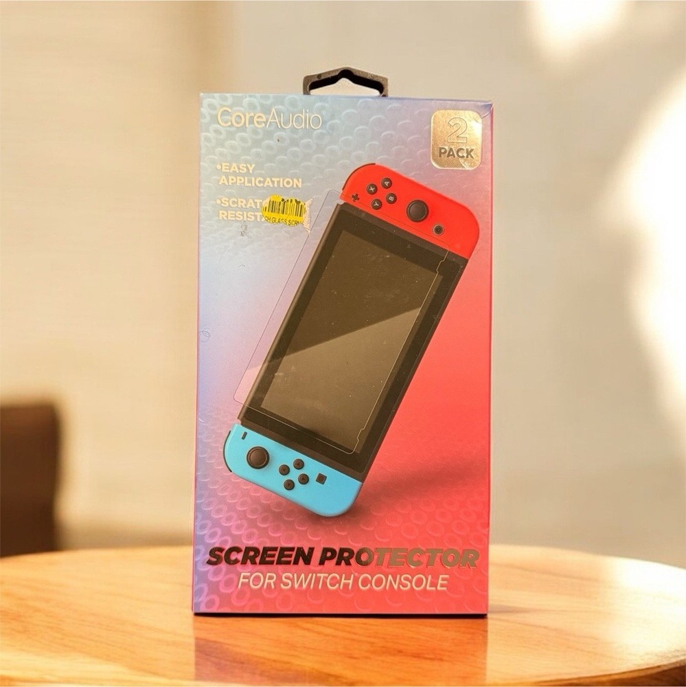 CoreAudio Clear Screen Protector 2 Pack For Nintendo Switch Easy Application