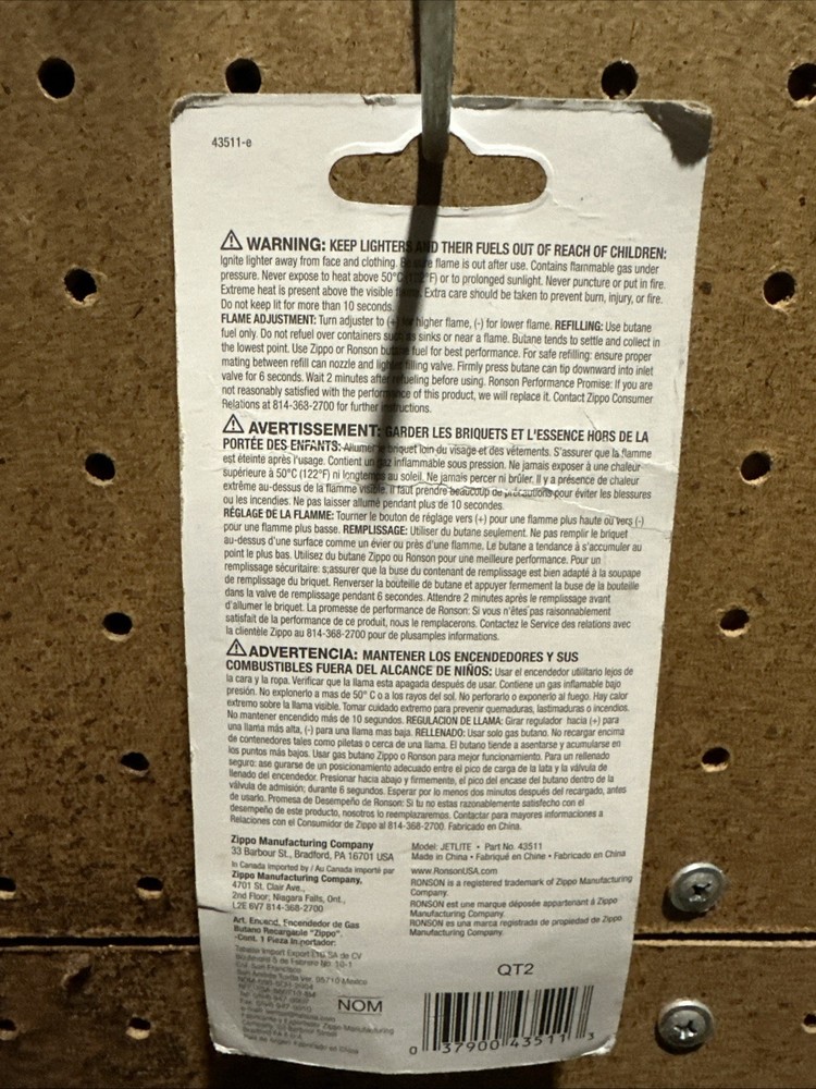 Ronson Jetlite butane lighter - new in package