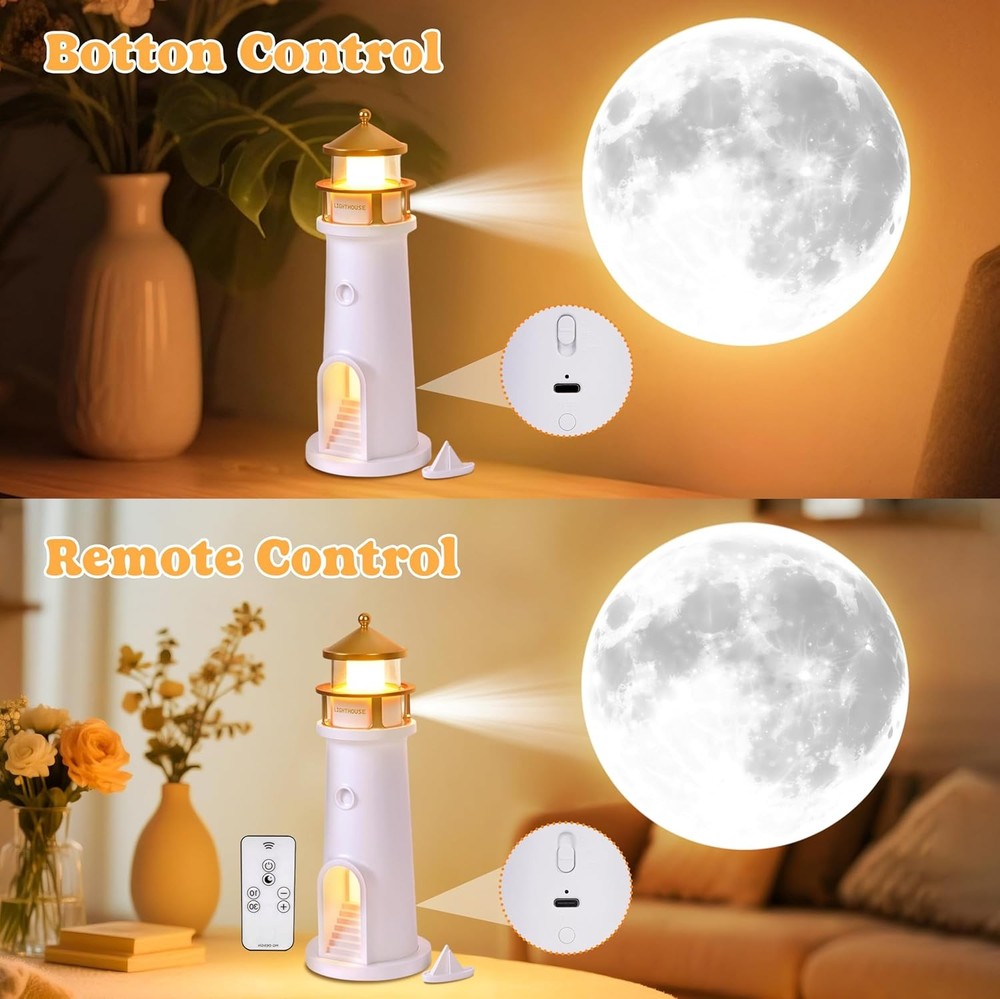 Moon Lamp Projector Night Lights with Remote Control