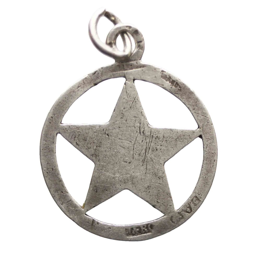 1957 Star Pendant Silver 925 Vintage (DEV332-)