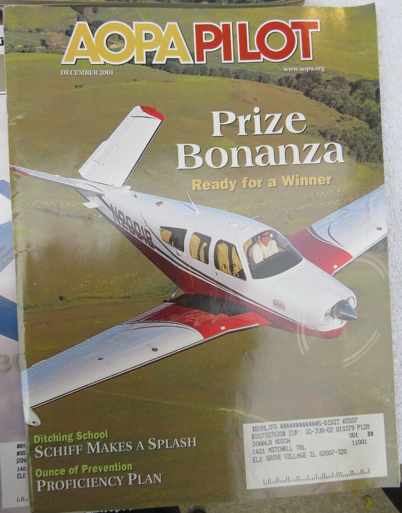 12 Issues 2001 AOPA Pilot Magazine - January to December