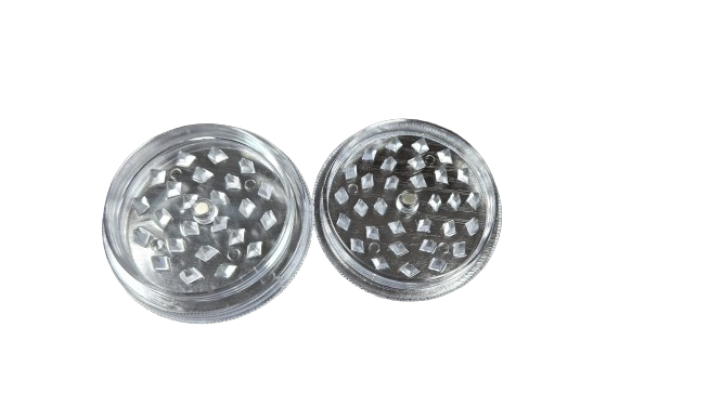 X6PC Plastic Mix Clear Colored Herb Grinder 6pcs