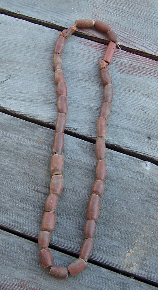 African Trade Pipestone Beads Assorted Strand 04