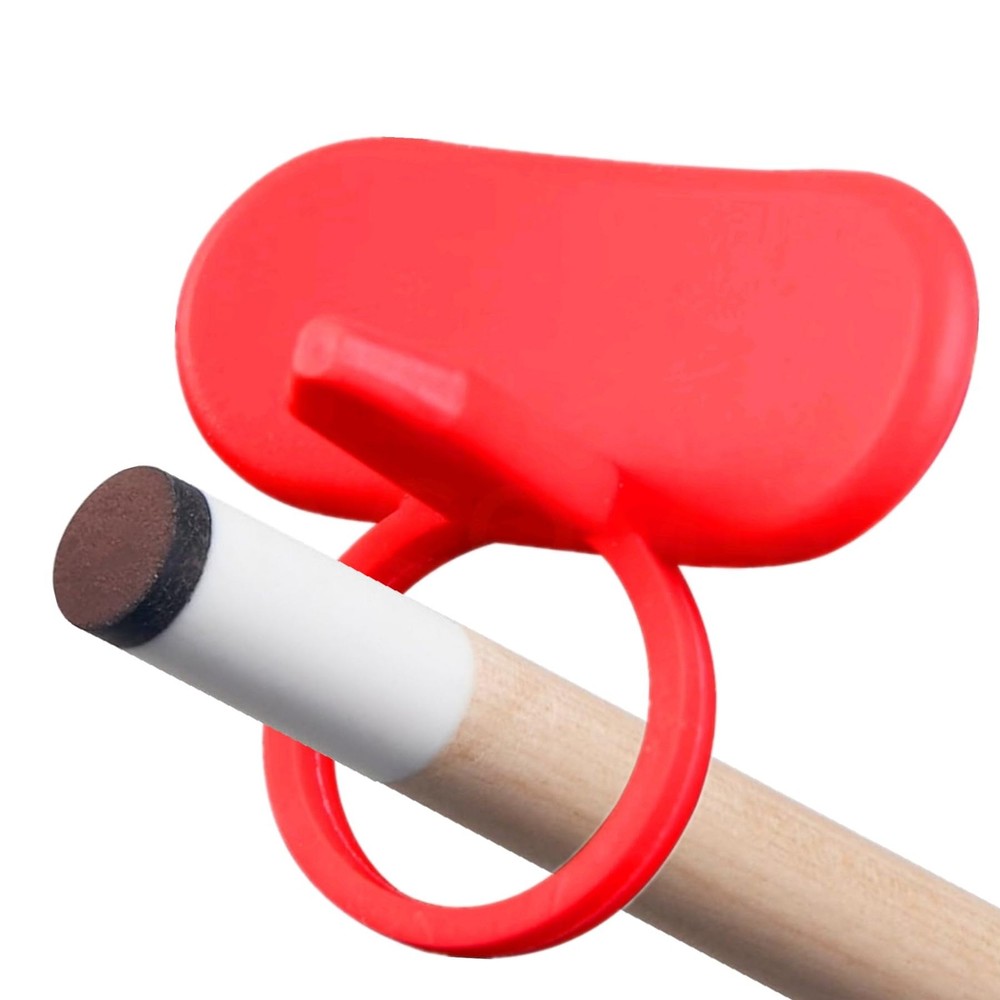 Cue Grip Trainer for Billiards & Pool - Silicone Alignment Ring, Improve Red