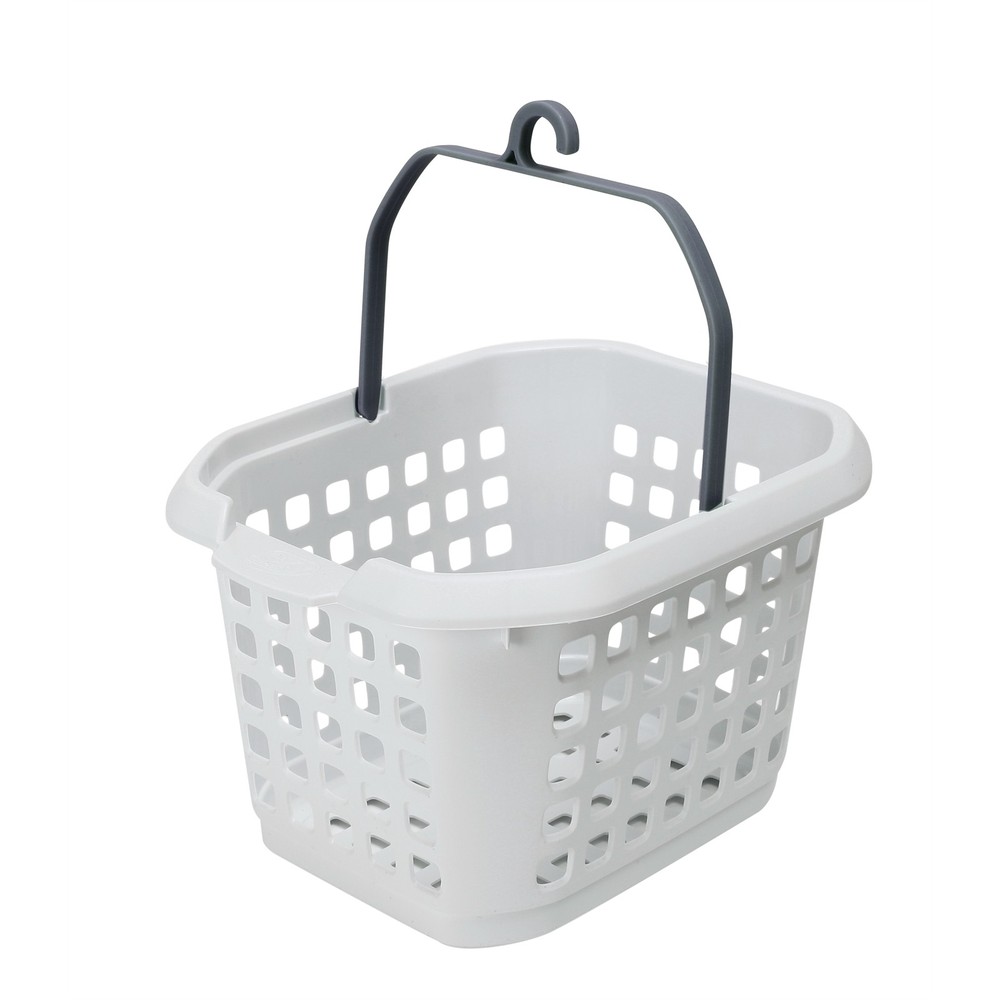 5x Ezy Storage White Encore Peg Basket With Coloured Handle