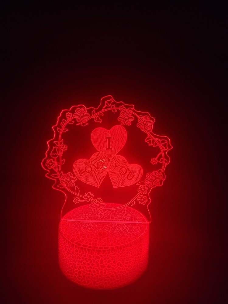 3d Lamp Illusion I LOVE YOU