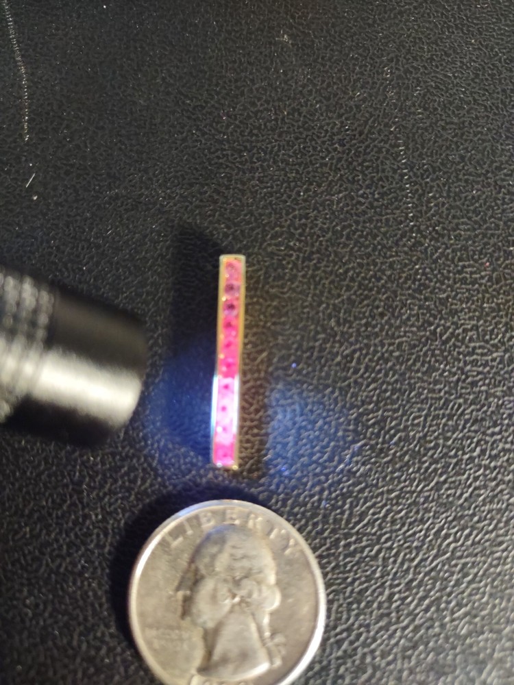 1.9 Grams R China Ruby Sterling Silver 925 Charm Pendant