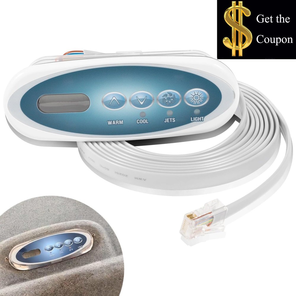 4 Button Topside Control Panel for Balboa 53238 Mini Oval Heat Jacket