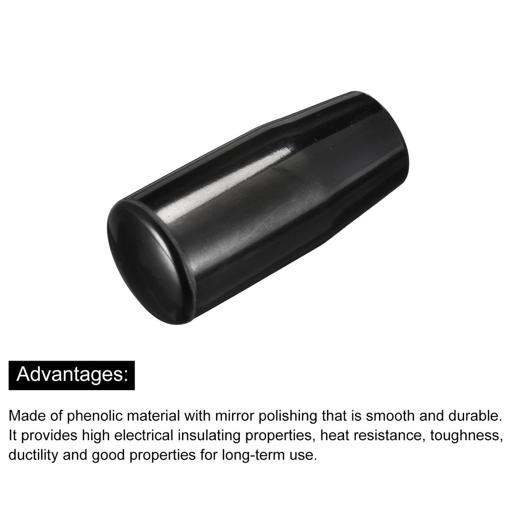 M8x40mm Female Threaded Hand Knobs Cylinder Insert Handles for Mechanical 4Pcs