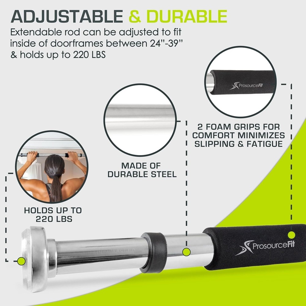 Versatile Multi-Use Pull-Up Bar with Adjustable Width for Maximum Home Training
