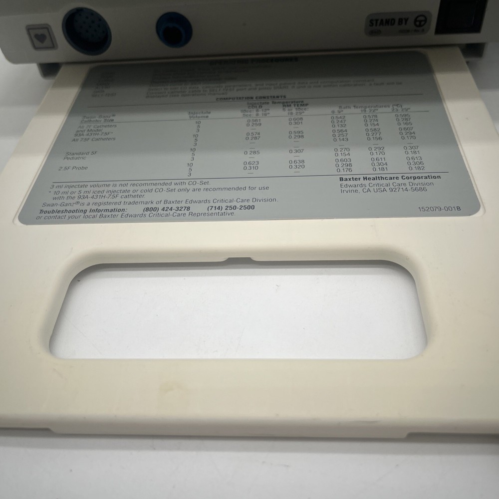 Baxter Edwards COM-2 Cardiac Output Computer / Untested