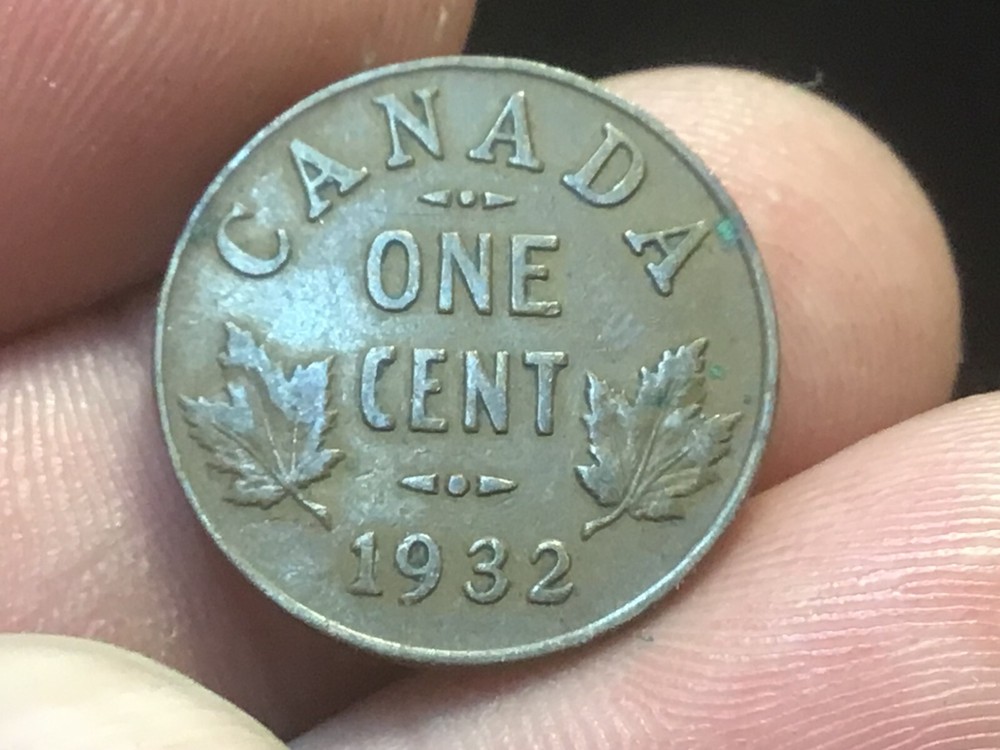 1932 Canada Cent, Canadian Penny, 1 Cent
