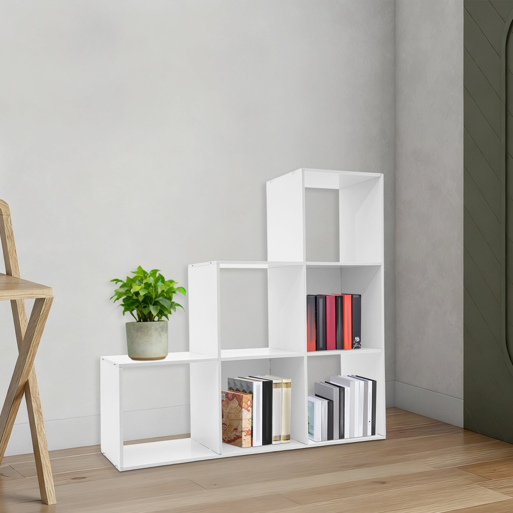 6-Cube Storage Organizer, Bookcase, Display Compartment, Open Back, Home Office