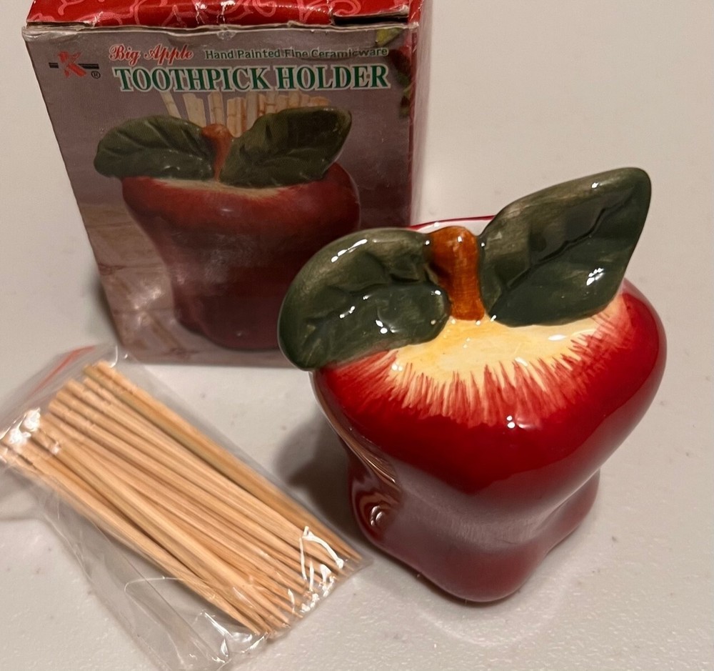 Ceramic Apple Toothpick Holder