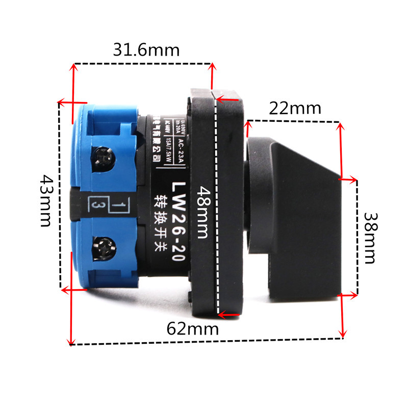 1x Milling Machine Forward Reverse Switch LW-26 CNC Mill Lathe Tool