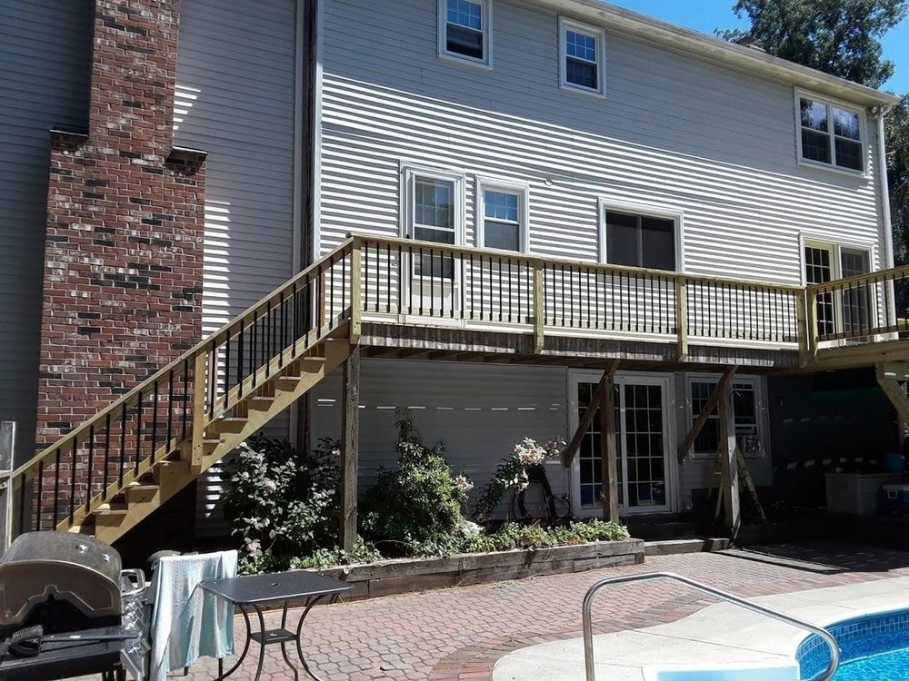 HZIU 25 Pack Deck Balusters 36 Inch Rectangle Deck Railing Balusters with End...