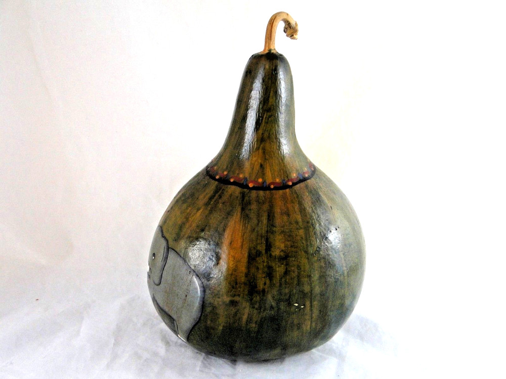 Noah's Ark Hand Painted Gourd Art Decor