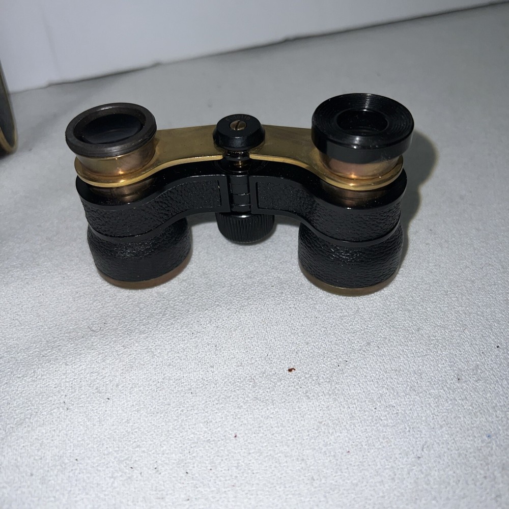 Black & Gold Binoculars With Carrying Case
