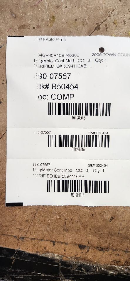 Engine ECM Electronic Control Module Left Hand Fender Fits 05 CARAVAN 1285015