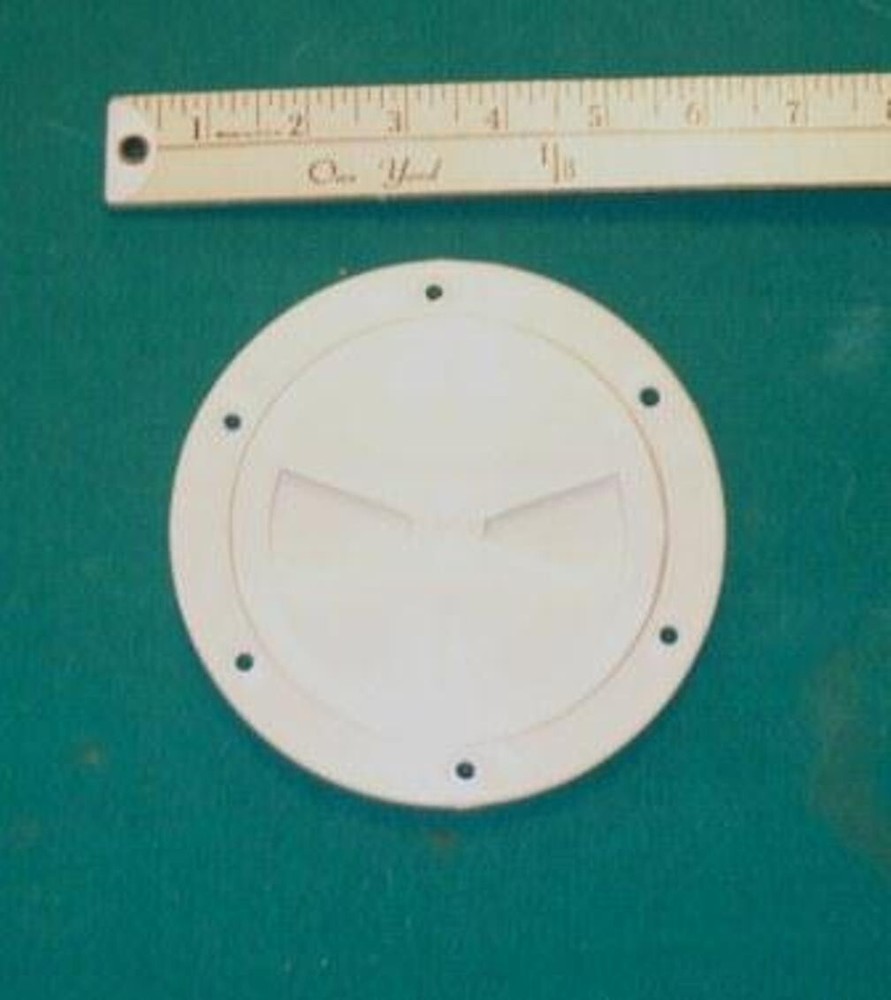Pyhi 4" Screw in Plastic Deck Plate Ivory Color