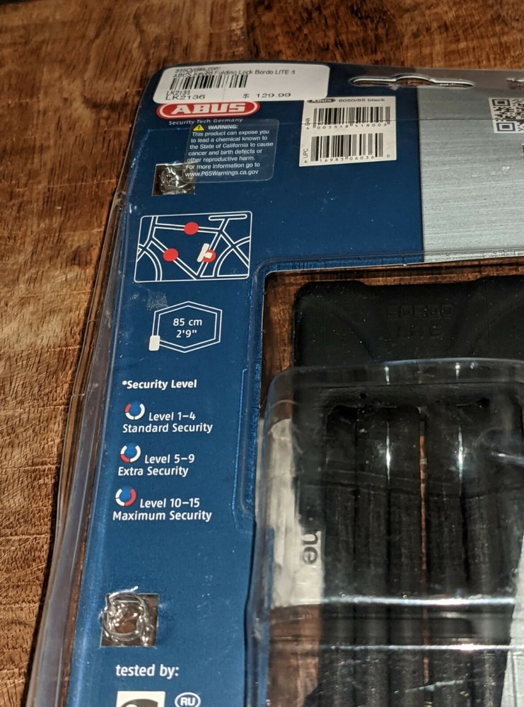 Abus Bordo 6050/85 85cm Foldable Keyed Lock