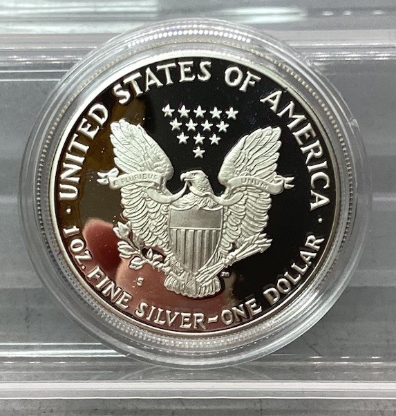 1988 S American Proof Silver Eagle - With Box & CoA