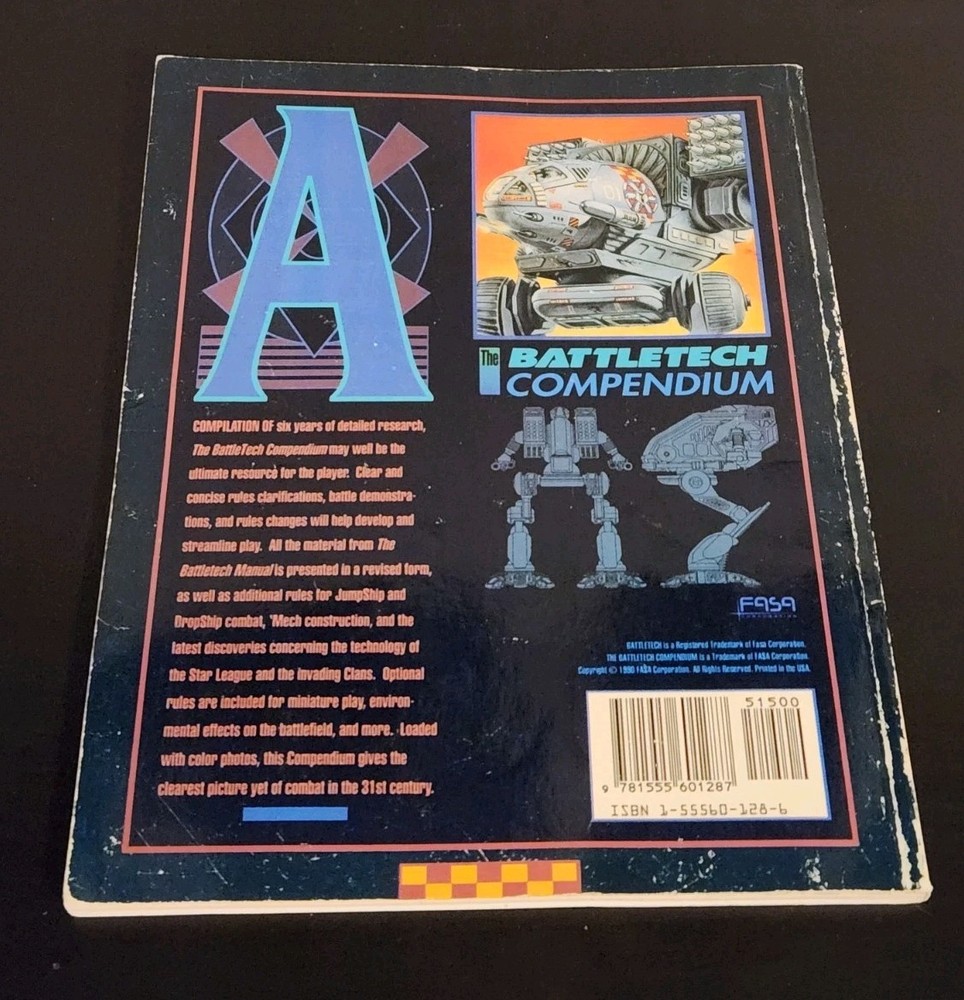 The Battletech Compendium 1640 Soft Cover 1990