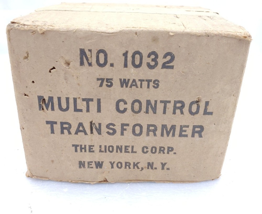 Lionel Trains Postwar 1032 75 Watt Transformer In Original Box & Insert Tested