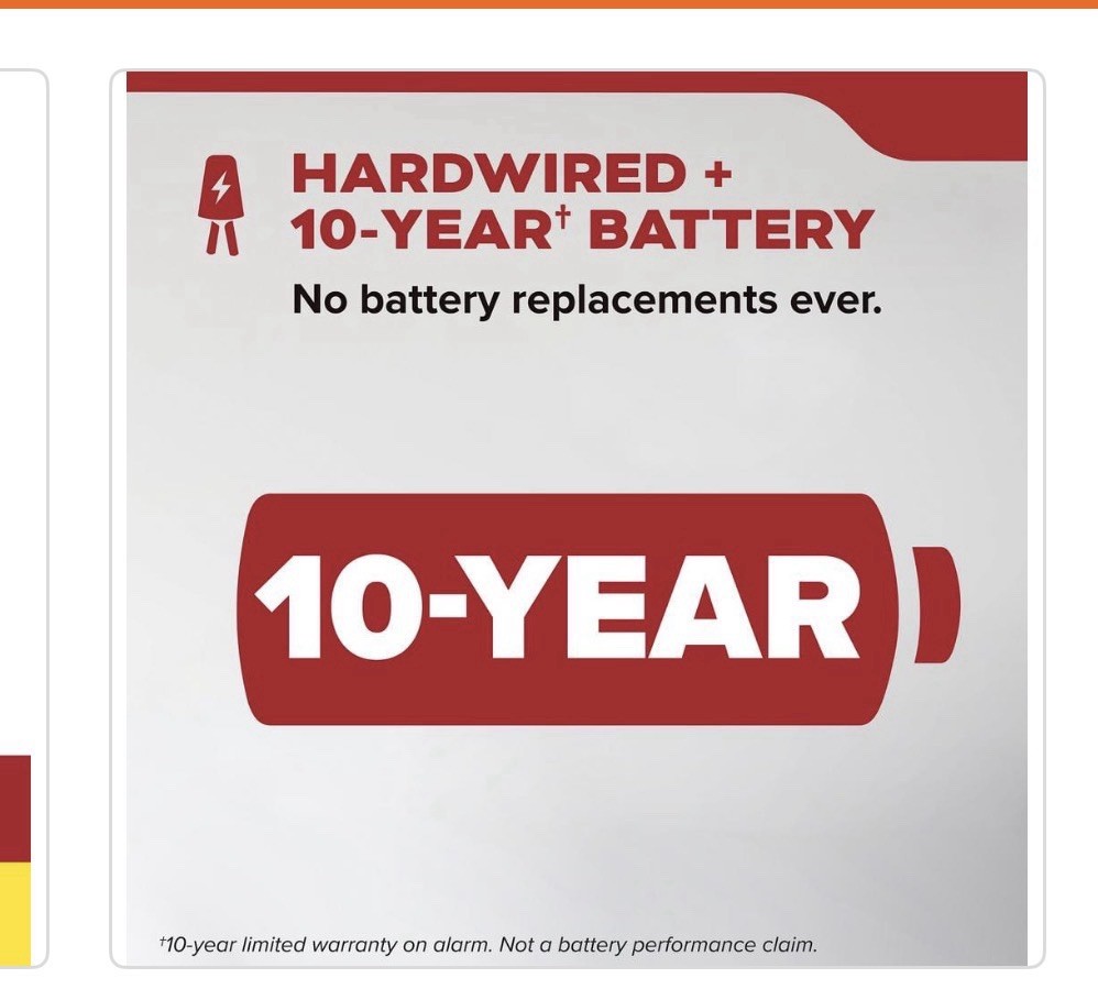 Kidde 20SA10-V Hardwired Interconnected Smoke Detector with Photoelectric Sensor